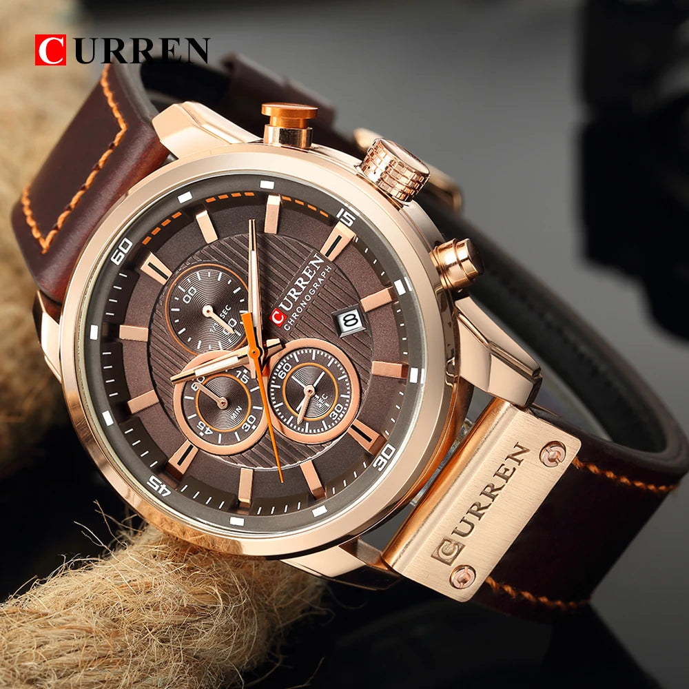 QssLux™ CURREN Fashion Date Quartz Men Watches Top Brand Luxury Male Clock Chronograph Sport Mens Wrist Watch Hodinky Relogio Masculino