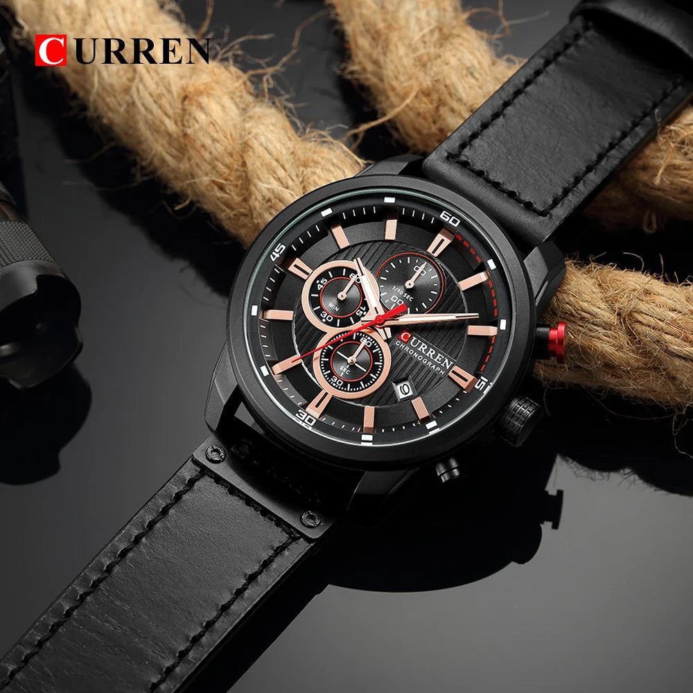 QssLux™ CURREN Fashion Date Quartz Men Watches Top Brand Luxury Male Clock Chronograph Sport Mens Wrist Watch Hodinky Relogio Masculino